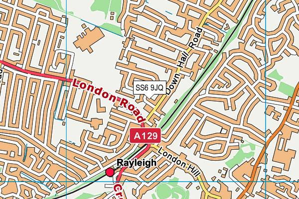 SS6 9JQ map - OS VectorMap District (Ordnance Survey) SS6 9JQ map - OS VectorMap District (Ordnance Survey)