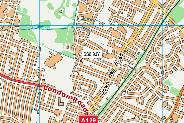 SS6 9JY map - OS VectorMap District (Ordnance Survey) SS6 9JY map - OS VectorMap District (Ordnance Survey)