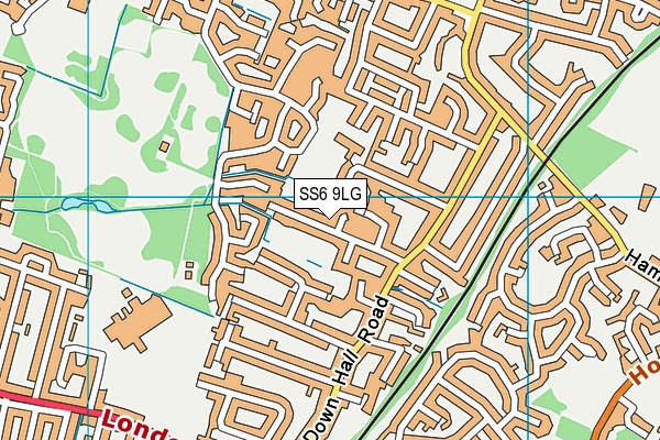 SS6 9LG map - OS VectorMap District (Ordnance Survey) SS6 9LG map - OS VectorMap District (Ordnance Survey)