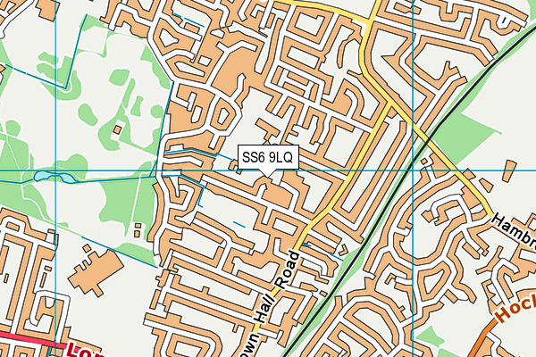 SS6 9LQ map - OS VectorMap District (Ordnance Survey) SS6 9LQ map - OS VectorMap District (Ordnance Survey)