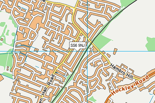 SS6 9NJ map - OS VectorMap District (Ordnance Survey) SS6 9NJ map - OS VectorMap District (Ordnance Survey)