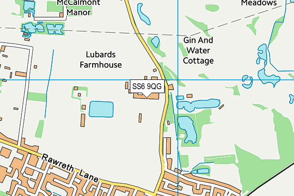 SS6 9QG map - OS VectorMap District (Ordnance Survey) SS6 9QG map - OS VectorMap District (Ordnance Survey)