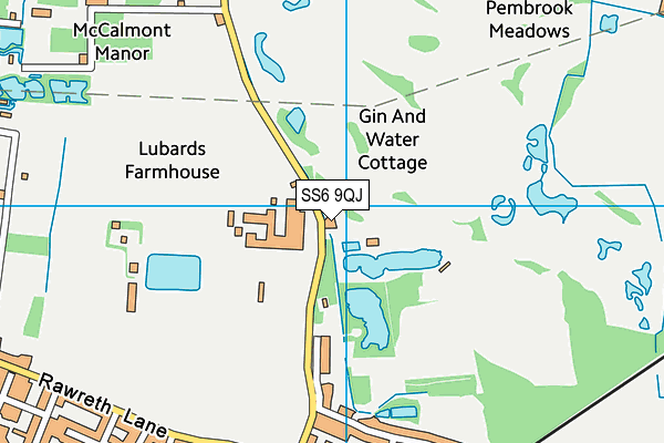 SS6 9QJ map - OS VectorMap District (Ordnance Survey) SS6 9QJ map - OS VectorMap District (Ordnance Survey)