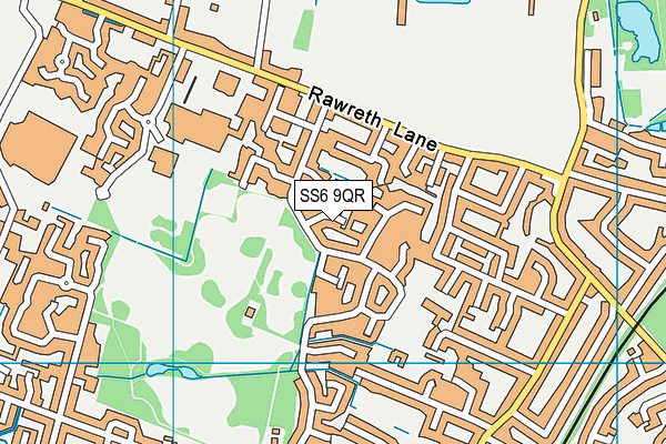 SS6 9QR map - OS VectorMap District (Ordnance Survey) SS6 9QR map - OS VectorMap District (Ordnance Survey)