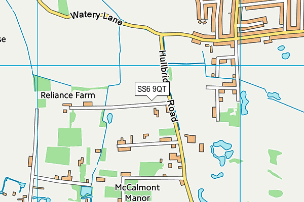 SS6 9QT map - OS VectorMap District (Ordnance Survey) SS6 9QT map - OS VectorMap District (Ordnance Survey)