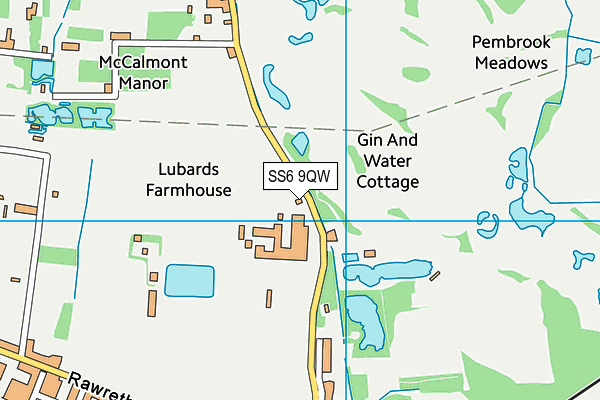 SS6 9QW map - OS VectorMap District (Ordnance Survey) SS6 9QW map - OS VectorMap District (Ordnance Survey)