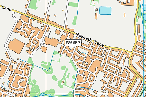 SS6 9RP map - OS VectorMap District (Ordnance Survey) SS6 9RP map - OS VectorMap District (Ordnance Survey)