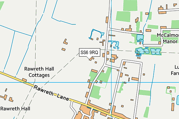 SS6 9RQ map - OS VectorMap District (Ordnance Survey) SS6 9RQ map - OS VectorMap District (Ordnance Survey)