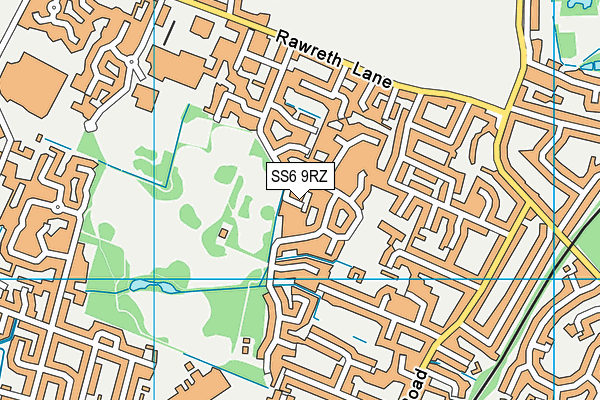 SS6 9RZ map - OS VectorMap District (Ordnance Survey) SS6 9RZ map - OS VectorMap District (Ordnance Survey)