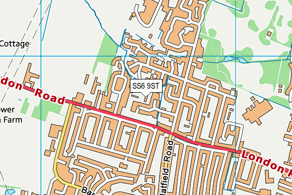 SS6 9ST map - OS VectorMap District (Ordnance Survey) SS6 9ST map - OS VectorMap District (Ordnance Survey)