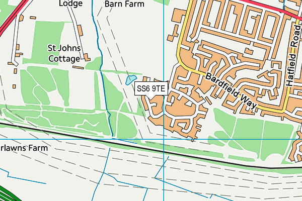 SS6 9TE map - OS VectorMap District (Ordnance Survey) SS6 9TE map - OS VectorMap District (Ordnance Survey)