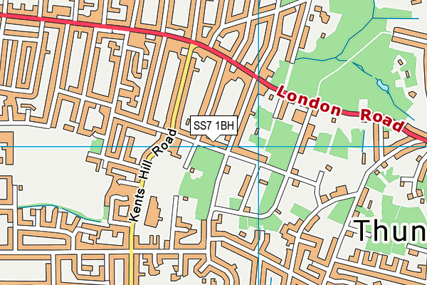SS7 1BH map - OS VectorMap District (Ordnance Survey) SS7 1BH map - OS VectorMap District (Ordnance Survey)