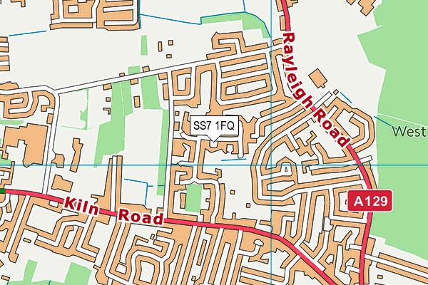 SS7 1FQ map - OS VectorMap District (Ordnance Survey)