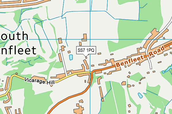 SS7 1PQ map - OS VectorMap District (Ordnance Survey) SS7 1PQ map - OS VectorMap District (Ordnance Survey)