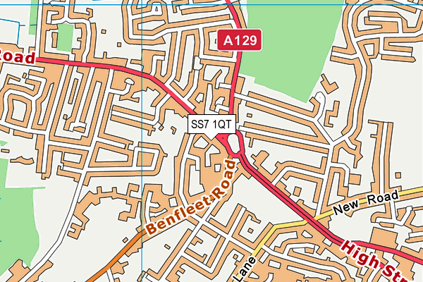 SS7 1QT map - OS VectorMap District (Ordnance Survey) SS7 1QT map - OS VectorMap District (Ordnance Survey)