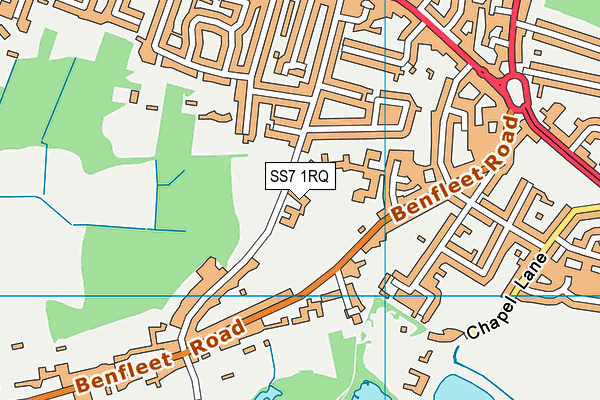 SS7 1RQ map - OS VectorMap District (Ordnance Survey) SS7 1RQ map - OS VectorMap District (Ordnance Survey)