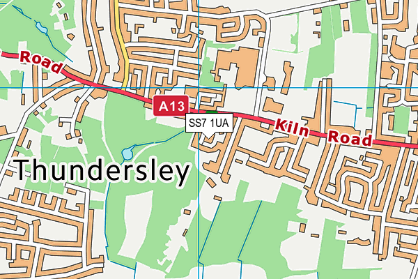 SS7 1UA map - OS VectorMap District (Ordnance Survey) SS7 1UA map - OS VectorMap District (Ordnance Survey)