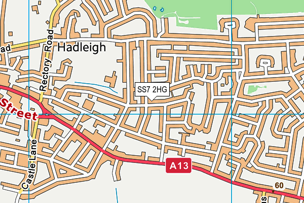 SS7 2HG map - OS VectorMap District (Ordnance Survey) SS7 2HG map - OS VectorMap District (Ordnance Survey)