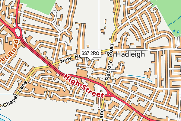 SS7 2RQ map - OS VectorMap District (Ordnance Survey) SS7 2RQ map - OS VectorMap District (Ordnance Survey)