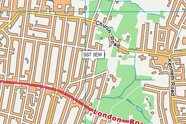 SS7 3EW map - OS VectorMap District (Ordnance Survey) SS7 3EW map - OS VectorMap District (Ordnance Survey)