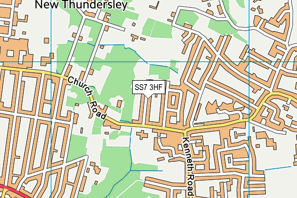 SS7 3HF map - OS VectorMap District (Ordnance Survey) SS7 3HF map - OS VectorMap District (Ordnance Survey)