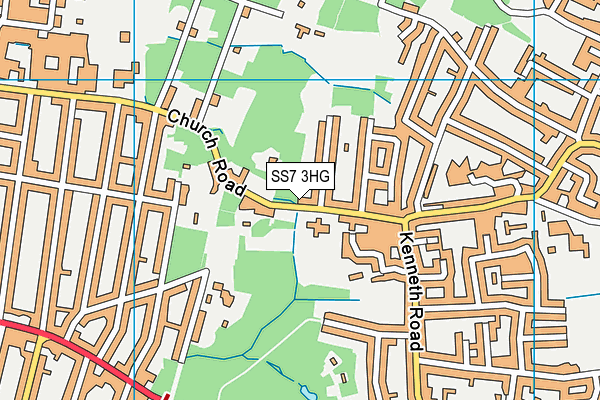 SS7 3HG map - OS VectorMap District (Ordnance Survey) SS7 3HG map - OS VectorMap District (Ordnance Survey)