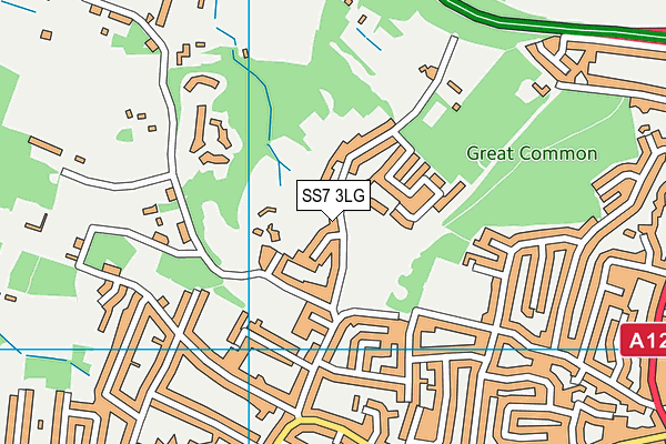 SS7 3LG map - OS VectorMap District (Ordnance Survey) SS7 3LG map - OS VectorMap District (Ordnance Survey)