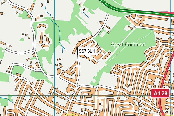 SS7 3LH map - OS VectorMap District (Ordnance Survey) SS7 3LH map - OS VectorMap District (Ordnance Survey)