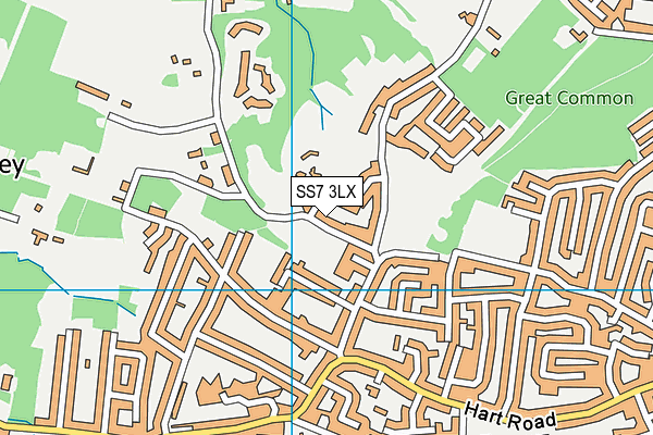 SS7 3LX map - OS VectorMap District (Ordnance Survey) SS7 3LX map - OS VectorMap District (Ordnance Survey)