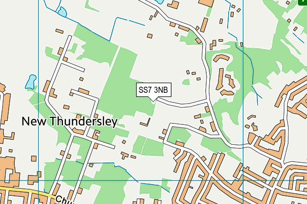 SS7 3NB map - OS VectorMap District (Ordnance Survey) SS7 3NB map - OS VectorMap District (Ordnance Survey)
