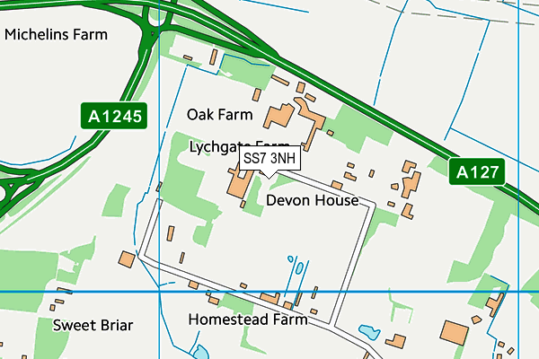 SS7 3NH map - OS VectorMap District (Ordnance Survey)