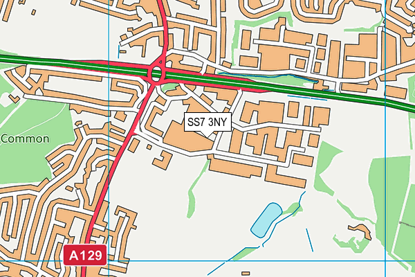 SS7 3NY map - OS VectorMap District (Ordnance Survey) SS7 3NY map - OS VectorMap District (Ordnance Survey)