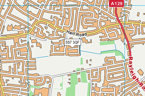 SS7 3QF map - OS VectorMap District (Ordnance Survey) SS7 3QF map - OS VectorMap District (Ordnance Survey)