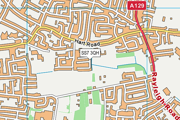 SS7 3QH map - OS VectorMap District (Ordnance Survey) SS7 3QH map - OS VectorMap District (Ordnance Survey)