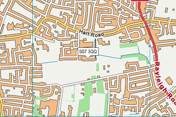 SS7 3QQ map - OS VectorMap District (Ordnance Survey)