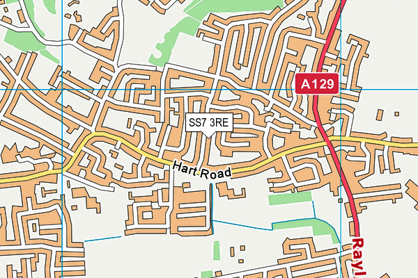 SS7 3RE map - OS VectorMap District (Ordnance Survey) SS7 3RE map - OS VectorMap District (Ordnance Survey)