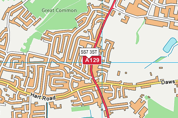 SS7 3ST map - OS VectorMap District (Ordnance Survey)