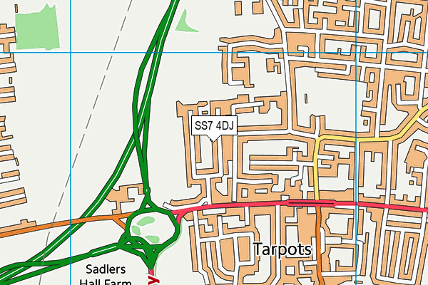 SS7 4DJ map - OS VectorMap District (Ordnance Survey) SS7 4DJ map - OS VectorMap District (Ordnance Survey)