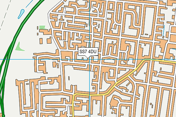 SS7 4DU map - OS VectorMap District (Ordnance Survey) SS7 4DU map - OS VectorMap District (Ordnance Survey)