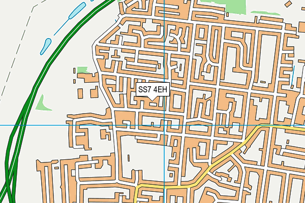 SS7 4EH map - OS VectorMap District (Ordnance Survey) SS7 4EH map - OS VectorMap District (Ordnance Survey)