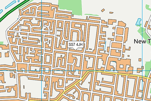 SS7 4JH map - OS VectorMap District (Ordnance Survey) SS7 4JH map - OS VectorMap District (Ordnance Survey)