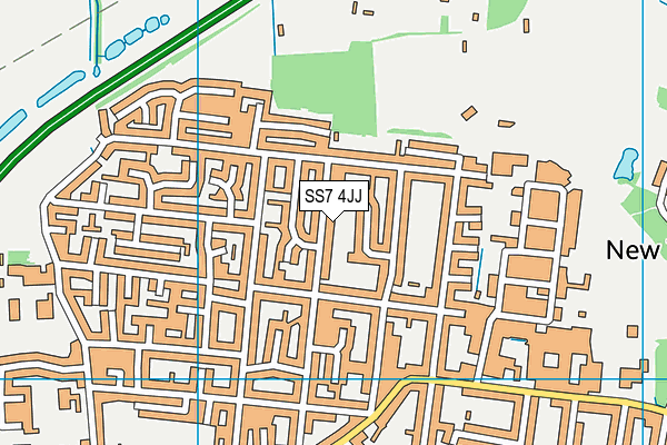 SS7 4JJ map - OS VectorMap District (Ordnance Survey) SS7 4JJ map - OS VectorMap District (Ordnance Survey)