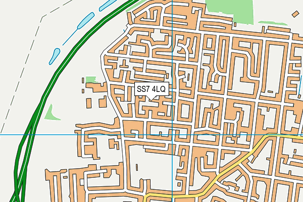 SS7 4LQ map - OS VectorMap District (Ordnance Survey) SS7 4LQ map - OS VectorMap District (Ordnance Survey)