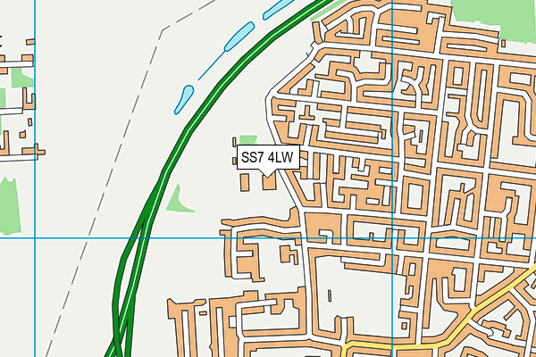 SS7 4LW map - OS VectorMap District (Ordnance Survey) SS7 4LW map - OS VectorMap District (Ordnance Survey)