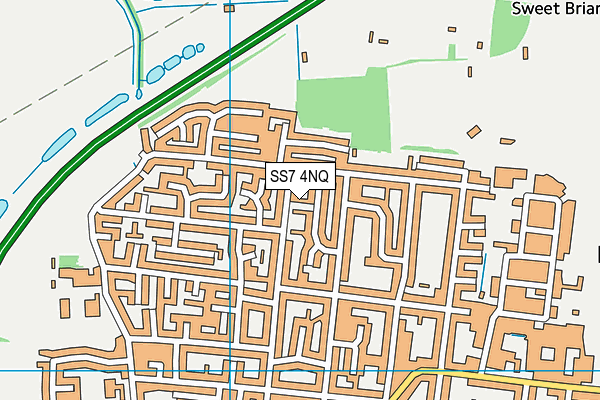 SS7 4NQ map - OS VectorMap District (Ordnance Survey) SS7 4NQ map - OS VectorMap District (Ordnance Survey)