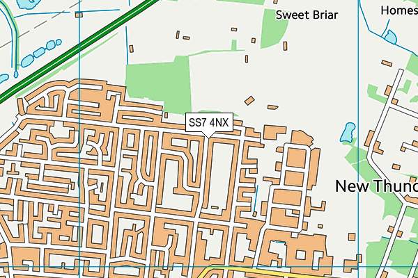 SS7 4NX map - OS VectorMap District (Ordnance Survey) SS7 4NX map - OS VectorMap District (Ordnance Survey)