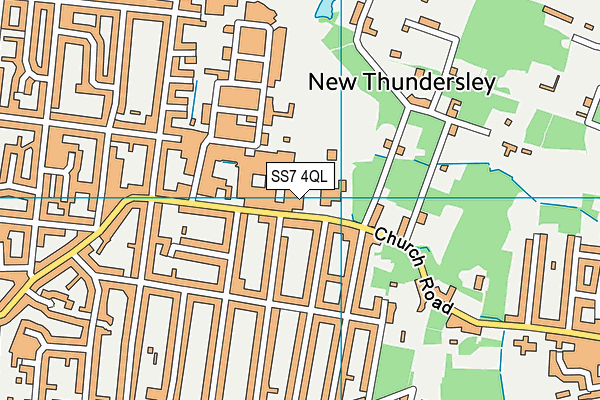 SS7 4QL map - OS VectorMap District (Ordnance Survey) SS7 4QL map - OS VectorMap District (Ordnance Survey)