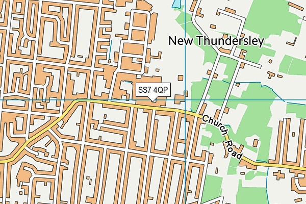 SS7 4QP map - OS VectorMap District (Ordnance Survey) SS7 4QP map - OS VectorMap District (Ordnance Survey)