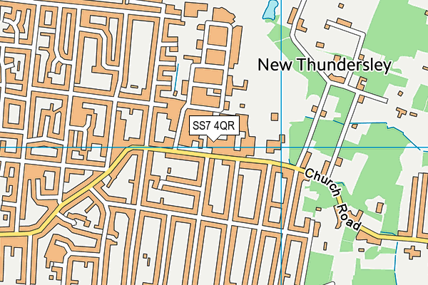 SS7 4QR map - OS VectorMap District (Ordnance Survey) SS7 4QR map - OS VectorMap District (Ordnance Survey)