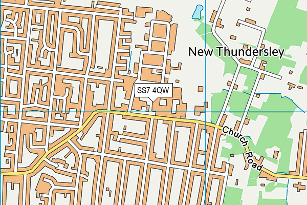 SS7 4QW map - OS VectorMap District (Ordnance Survey) SS7 4QW map - OS VectorMap District (Ordnance Survey)